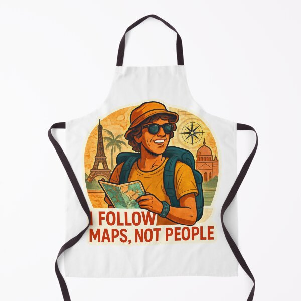 Item preview, I follow maps not people Adventure Vintage Travel designed and sold by Retro-Anime9.