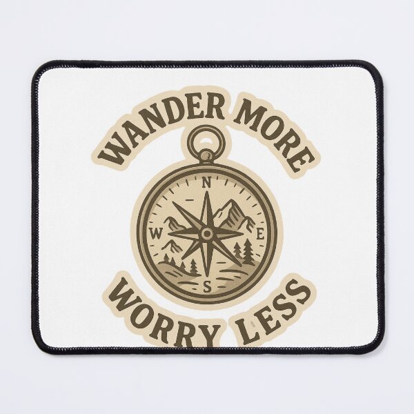 Item preview, Wander More Worry Less Adventure Vintage Travel designed and sold by Retro-Anime9.