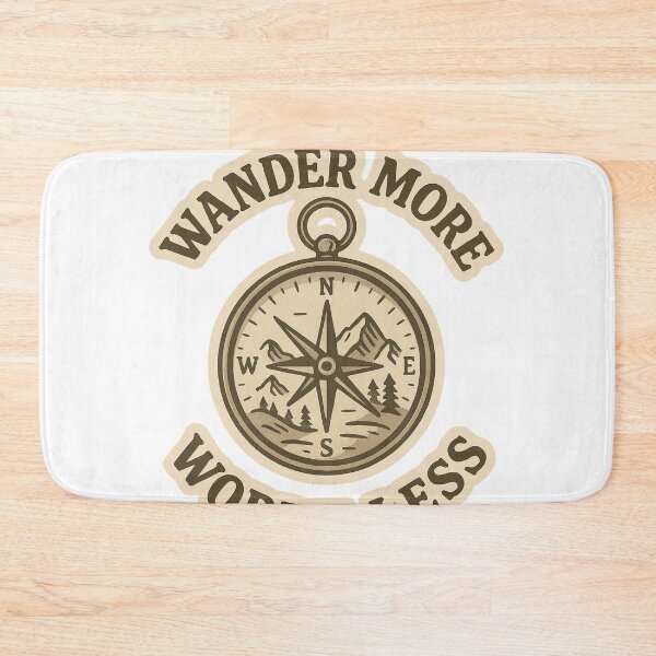 Item preview, Wander More Worry Less Adventure Vintage Travel designed and sold by Retro-Anime9.