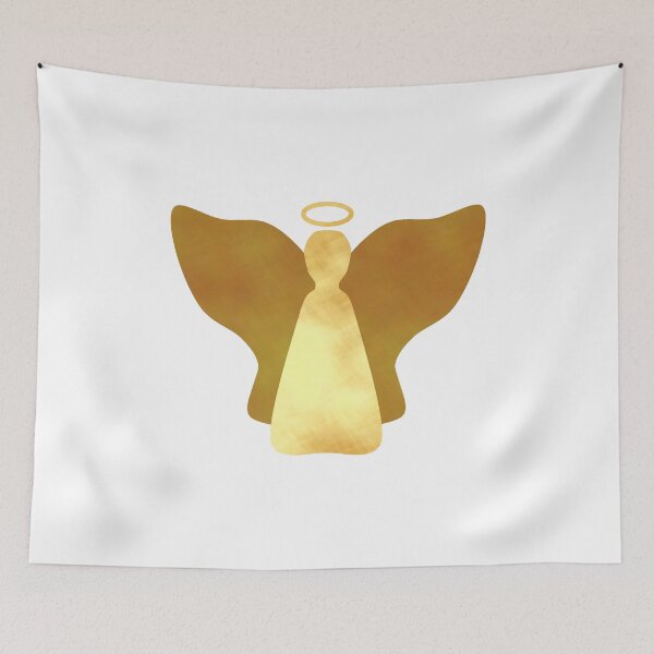 Item preview, Golden Angel on white designed and sold by CreaTwinkles.