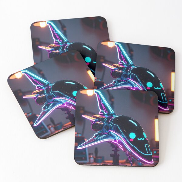 Artikelvorschau, Cyberpunk Kawaii Neon Jet – Cute Fighter Baby entworfen und verkauft von NordseeSteel.