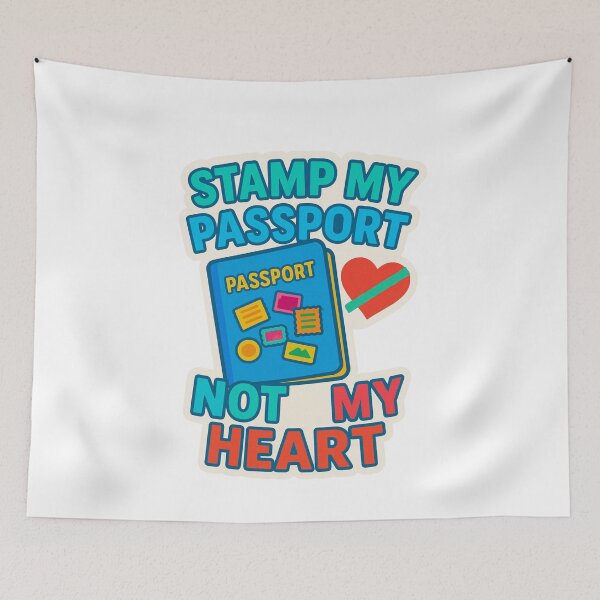 Item preview, Stamp My Passport, Not My Heart Adventure Vintage Travel designed and sold by Retro-Anime9.