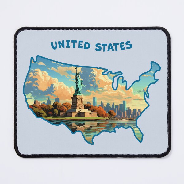 Item preview, Liberty in Autumn – USA Map Art designed and sold by mashmosh.