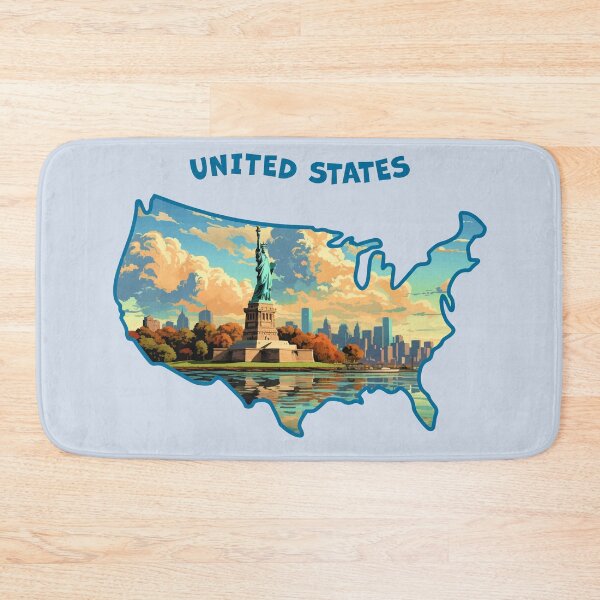 Item preview, Liberty in Autumn – USA Map Art designed and sold by mashmosh.