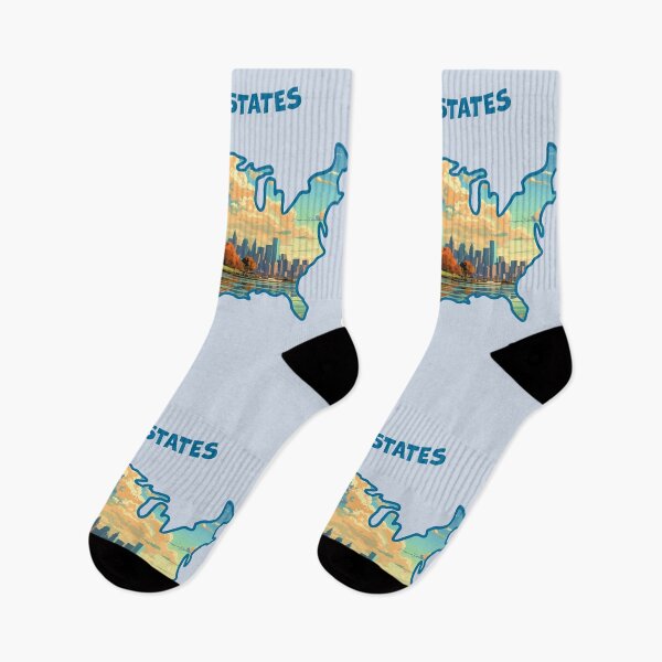 Item preview, Liberty in Autumn – USA Map Art designed and sold by mashmosh.