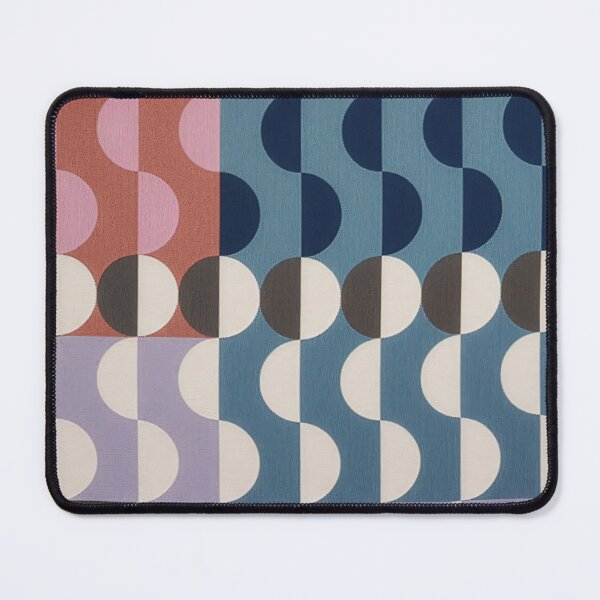 Item preview, Midcentury Semi-Circle Geometric Pattern - Deep Rich Color - wide designed and sold by INNERHARMONY2.