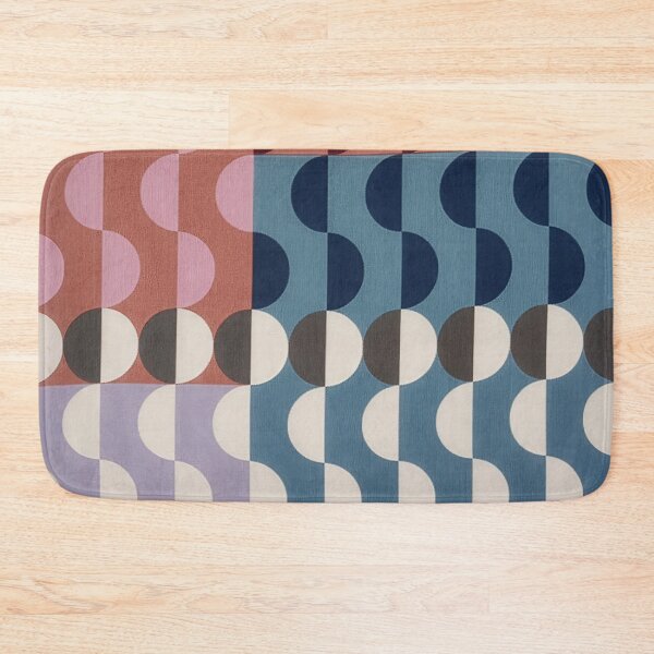 Item preview, Midcentury Semi-Circle Geometric Pattern - Deep Rich Color - wide designed and sold by INNERHARMONY2.