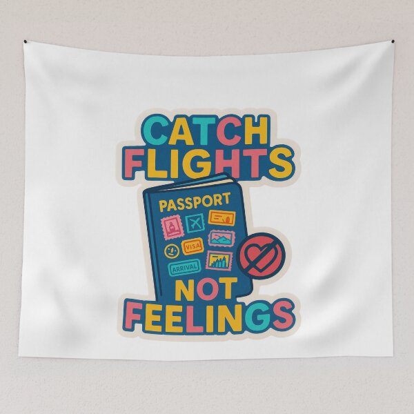 Item preview, Catch Flights Not Feelings Adventure Vintage Travel designed and sold by Retro-Anime9.