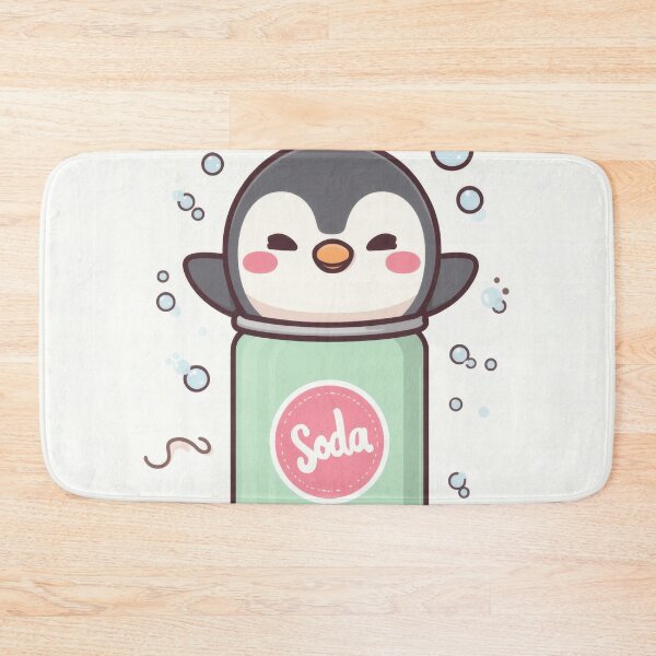 Item preview, Kawaii Soda Penguin – Cute Fizzy Penguin in Pastel Soda Can Sticker designed and sold by Visualynx.