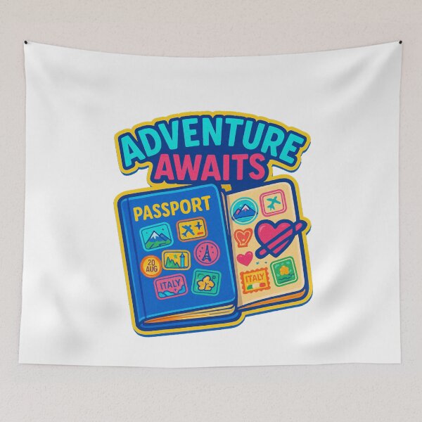 Item preview, Adventure Awaits Passport Vintage Travel designed and sold by Retro-Anime9.