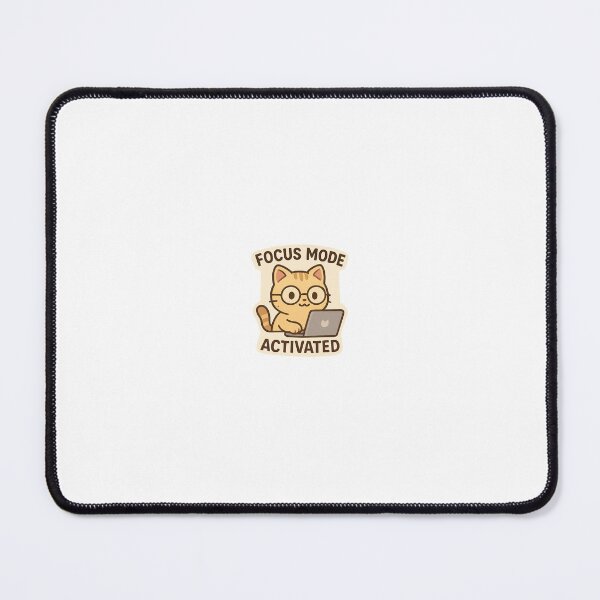 Item preview, Kawaii Productivity Cat – “Focus Mode Activated” designed and sold by AnuMallow.