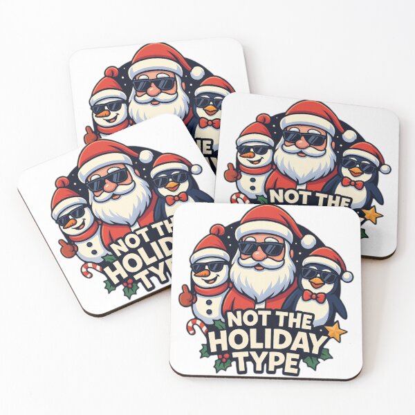Item preview, Not The Holiday Type – Funny Christmas Santa, Snowman & Penguin T-Shirt designed and sold by RkRihan.