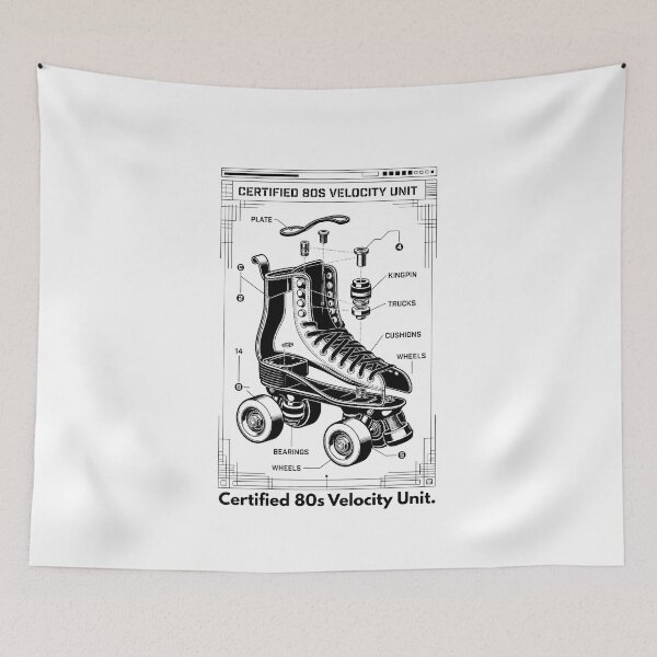 Item preview, Retro Roller Skate T-Shirt, Blueprint Poster, & Mug | Exploded View Diagram, 80s Velocity Unit Gift designed and sold by YMLux.