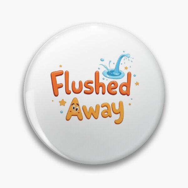 Item preview, Flushed Away Cute Cartoon Text Design designed and sold by MystiColo.
