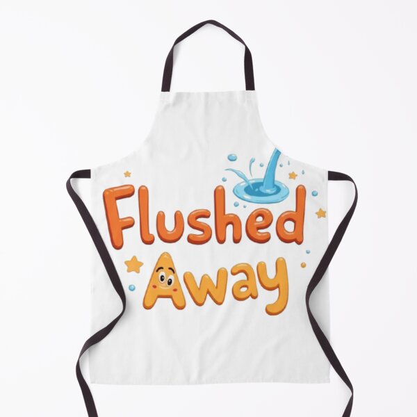 Item preview, Flushed Away Cute Cartoon Text Design designed and sold by MystiColo.