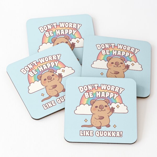 Item preview, Cute Don't Worry Be Happy Like Quokka Funny Quote designed and sold by rustydoodle.