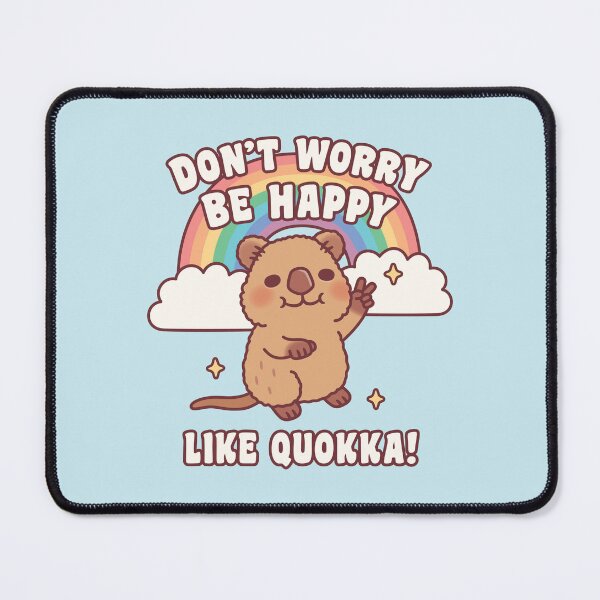 Item preview, Cute Don't Worry Be Happy Like Quokka Funny Quote designed and sold by rustydoodle.