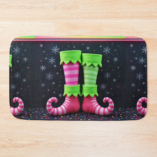 Item preview, Colorful Elf Shoes with Striped Legs – Whimsical Festive Christmas Illustration designed and sold by PixelVibe782.