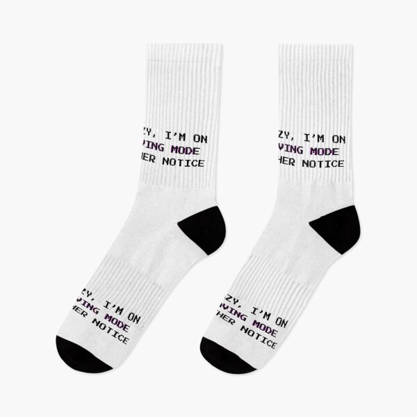 Item preview, Energy Saving Mode: Funny Sarcastic Quote for Lazy Introverts - Black Letters designed and sold by DailyVibesMerch.