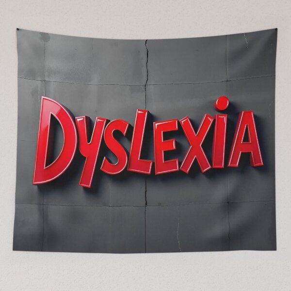 Item preview, Dyslexia Graffiti Typography – Red Urban Awareness Art designed and sold by HardToFindMerchandise.