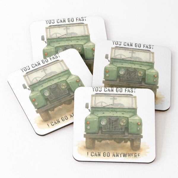 Item preview, You Can Go Fast I Can Go Anywhere - Vintage Land Rover 4x4 Art designed and sold by Marlienart.