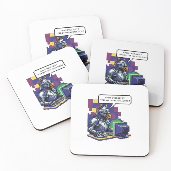 Item preview, Year Of The Hourse 2026 Pixel Knight Horse Gamer designed and sold by coloredInk89.