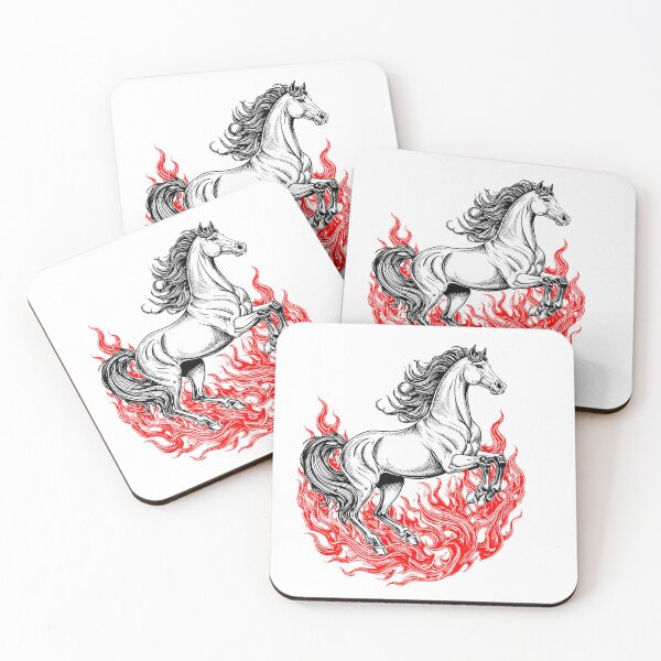 Item preview, Fire Horse Illustration for Horse Year designed and sold by Anna_art_space.