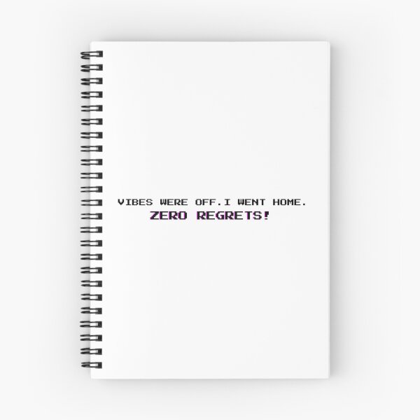 Item preview, Zero Regrets: Funny Introvert Social Anxiety Sarcasm Quote - Black Letters designed and sold by DailyVibesMerch.