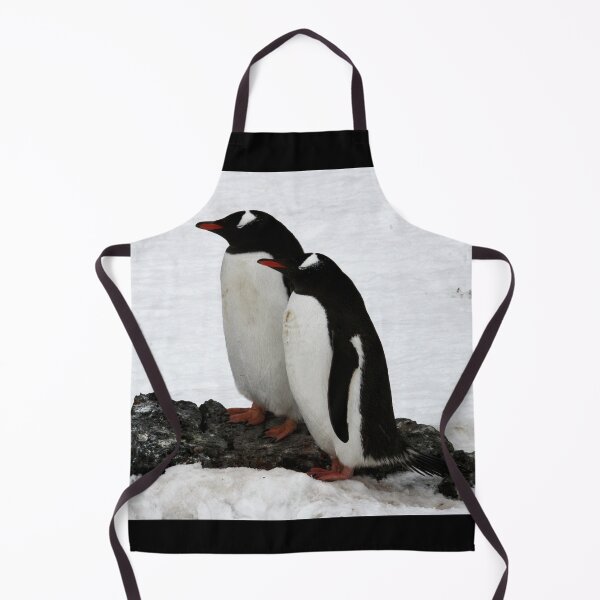Item preview, Gentoo Penguin Couple looking left (Black Background) designed and sold by SBPenguins.