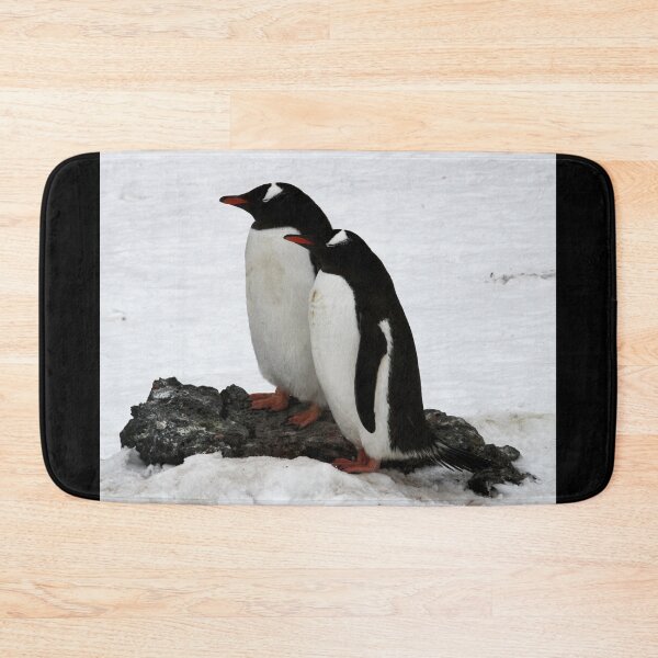 Item preview, Gentoo Penguin Couple looking left (Black Background) designed and sold by SBPenguins.