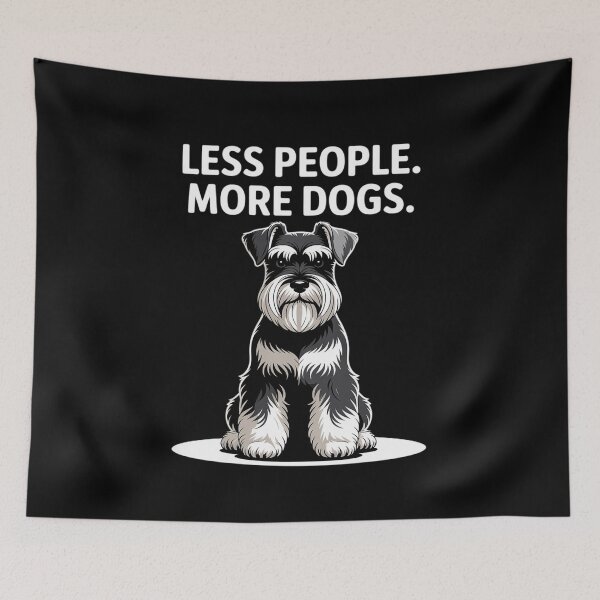 Item preview, Less People More Dogs Miniature Schnauzer Funny Introvert  designed and sold by RsFilsingerArt.