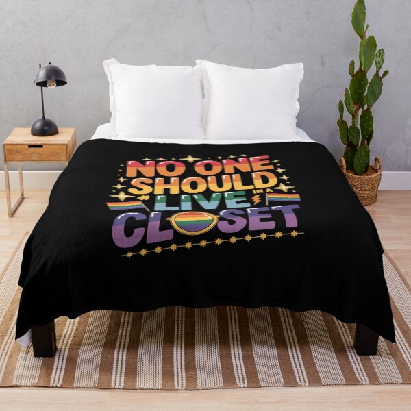 Item preview, No One Should Live In A Closet LGBT Gay Ally Queer Pride designed and sold by MicanCuteStore.