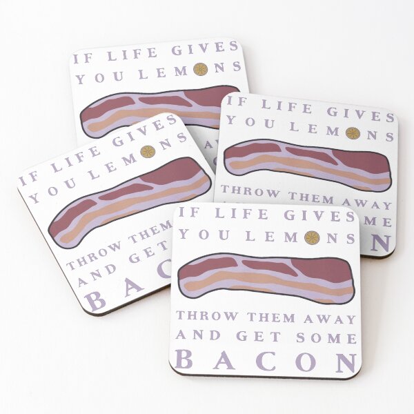 Item preview, When Life Gives You Lemons, Grab Bacon Instead – Funny Food Quote designed and sold by Fun-and-joy.