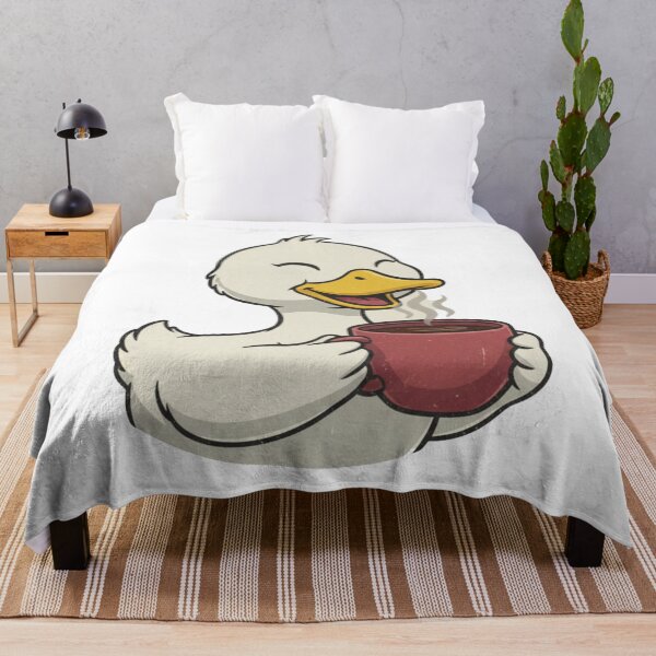 Item preview, Cute Duck Coffee T-Shirt, Happy Bird Hot Cocoa Gift, Animal Lover designed and sold by BeanNTee.