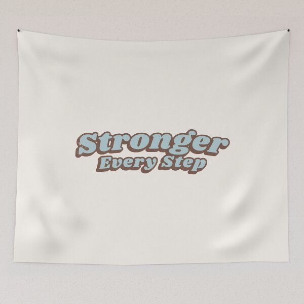 Item preview, Retro Distressed Stronger Every Step Typography designed and sold by trepiu.
