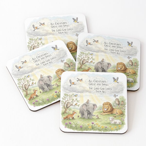 Item preview, ALL CREATURES GREAT AND SMALL THE LORD GOD LOVES THEM ALL designed and sold by CF_VintageDesign.