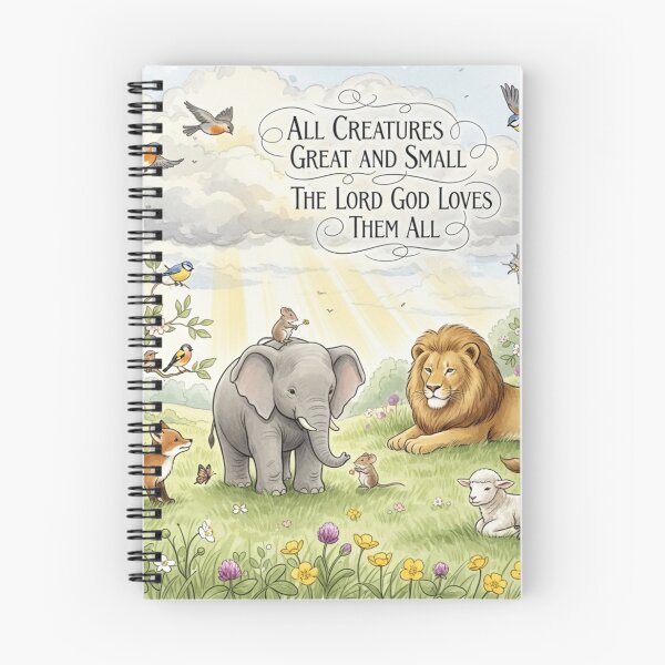 Item preview, ALL CREATURES GREAT AND SMALL THE LORD GOD LOVES THEM ALL designed and sold by CF_VintageDesign.