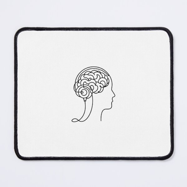Item preview, Music Mind - Minimalist Brain with Headphones designed and sold by REDLN.