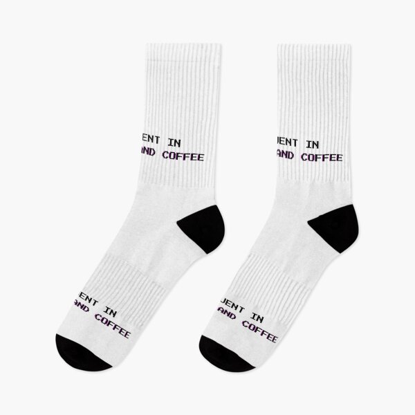 Item preview, Fluent in Sarcastic and Coffee: Funny Witty Quote - Black Letters designed and sold by DailyVibesMerch.