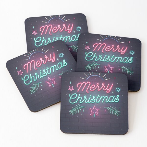 Item preview, Neon Retro Merry Christmas Glow designed and sold by Bionson Art.