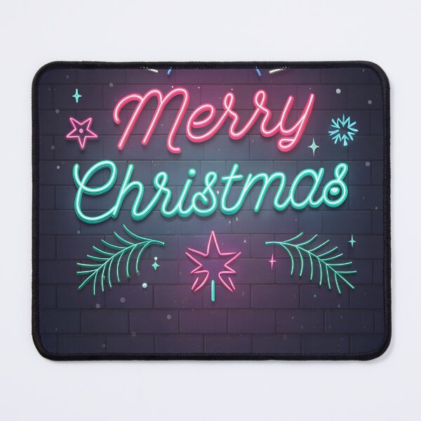 Item preview, Neon Retro Merry Christmas Glow designed and sold by Bionson Art.