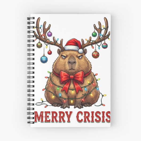Item preview, Merry Crisis Grumpy Capybara – Funny Christmas Rodent Holiday Design designed and sold by TeezOfMadness.