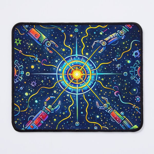 Item preview, Cosmic Robotics Storm — Neon Tech Pattern designed and sold by InNyutLab.