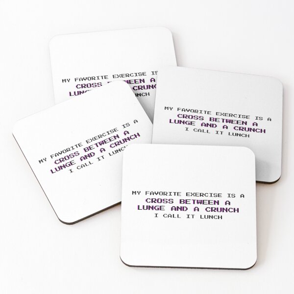 Item preview, My Favorite Exercise Is Lunch: Funny Anti-Fitness Snacking Quote - Black Letters designed and sold by DailyVibesMerch.