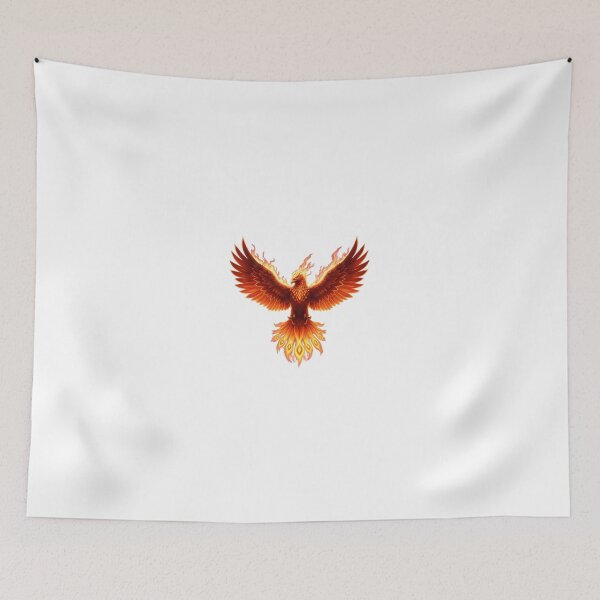 Item preview, Majestic Fiery Phoenix Rising Mythical Bird Sticker designed and sold by pohapoha181.