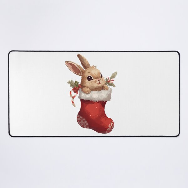 Item preview, Cute Christmas Bunny in Stocking – Kawaii Holiday Art designed and sold by Dream Magic Co.