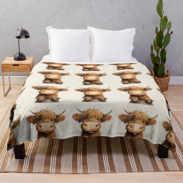 Item preview, Cute HiGHLaND CoW PRiNT SCoTTiSH ' Little Haystack ' Designs BY SHiRLeY MacARTHuR designed and sold by Shirley MacArthur Art.