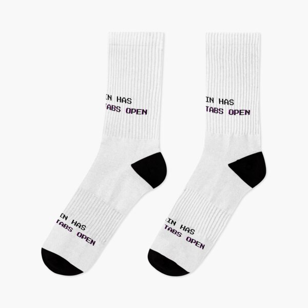 Item preview, Too Many Tabs Open: Funny Mental Overload Sarcasm Quote - Black Letters designed and sold by DailyVibesMerch.