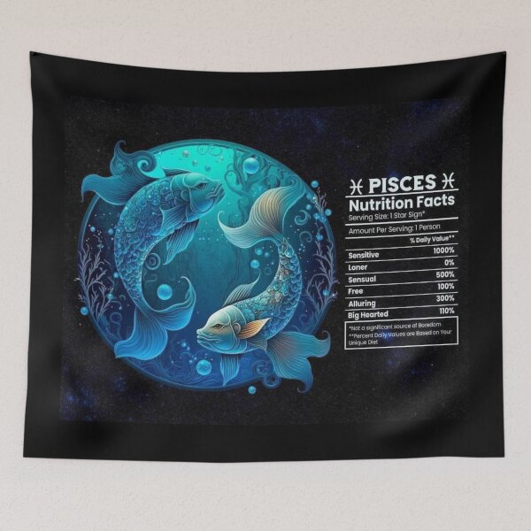 Item preview, Pisces-Themed Nutritional Value Apparel & Home Decor designed and sold by Compass and a Camera.