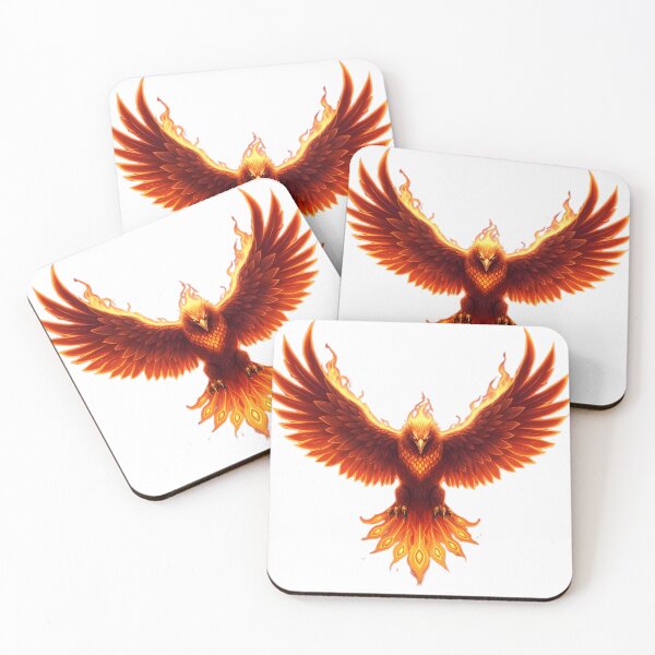 Item preview, Fiery Phoenix Rising Majestic Firebird Mythical Art designed and sold by pohapoha181.